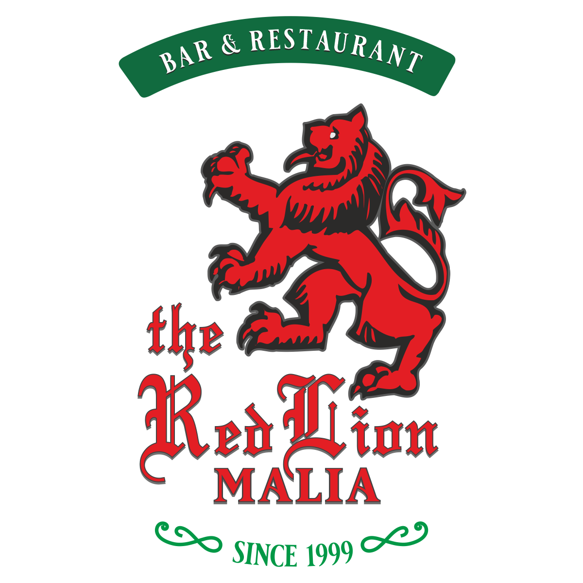 the Red lion Malia - Bar and restaurant in Malia since 1999 - red lion logo dark 24 1200